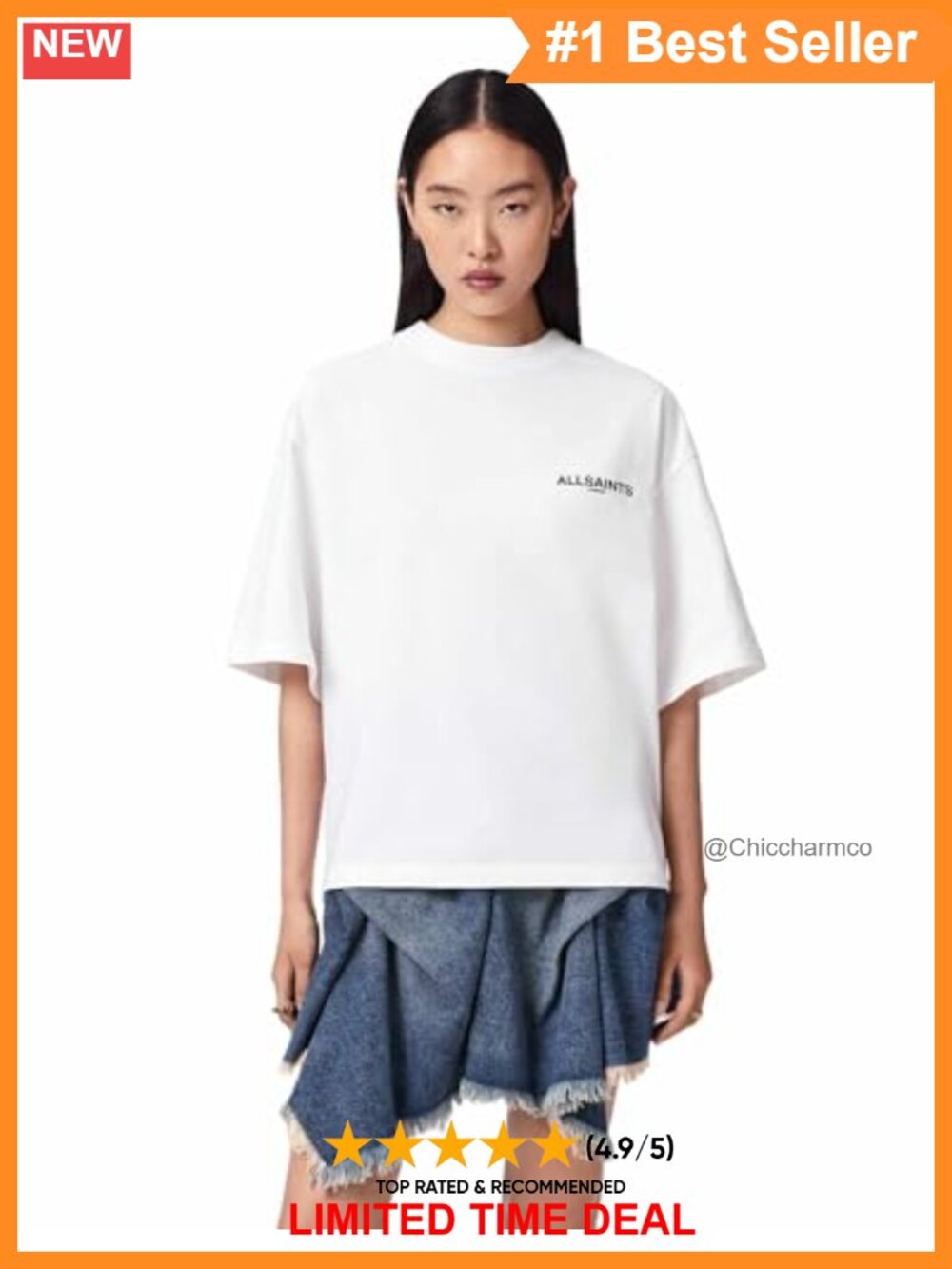 Oversized Crew Neck Short Sleeve Tee Business Casual Comfort